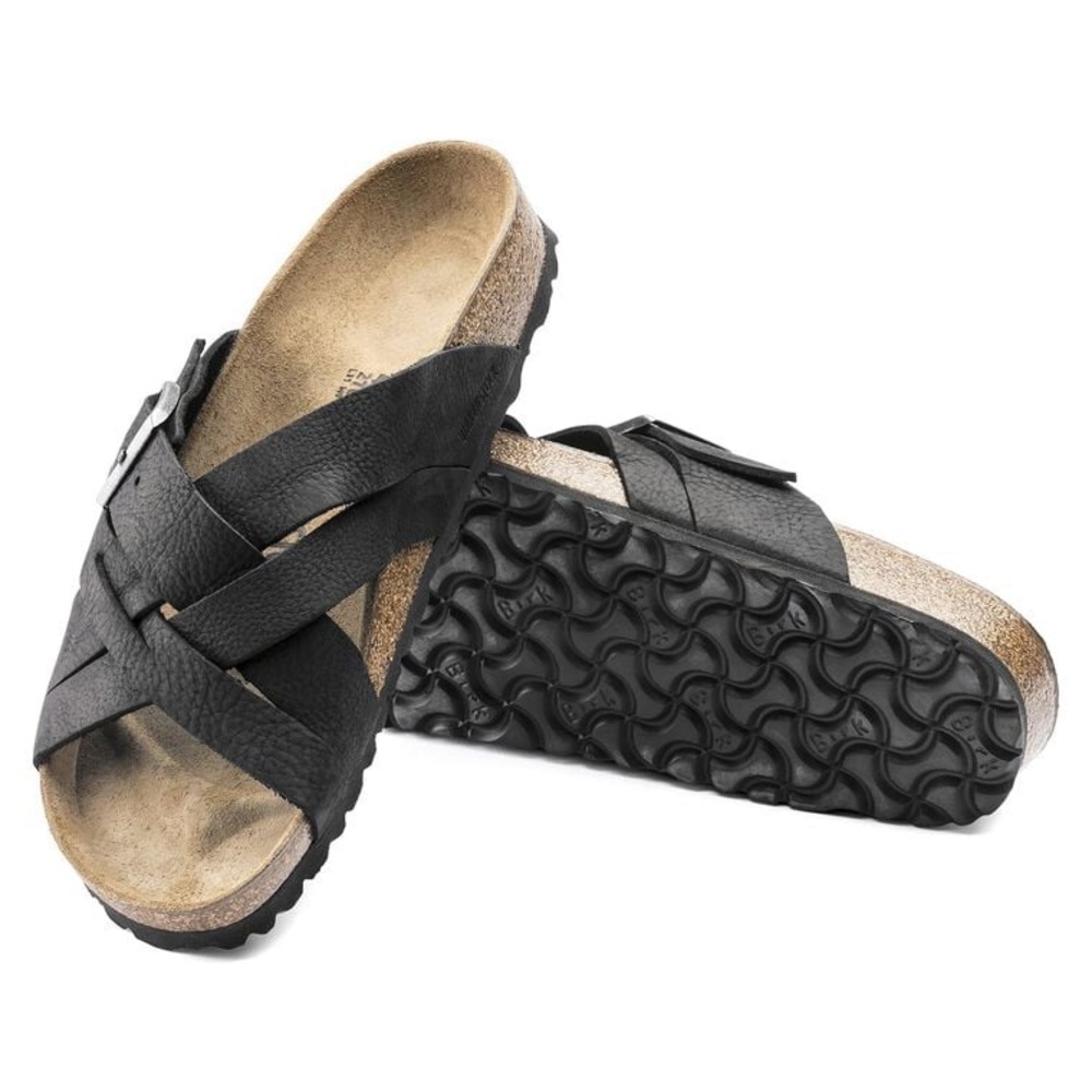 Birkenstock [9M/11W] Lugano Oiled Leather “Camberra Old Black” Sandals - Regular